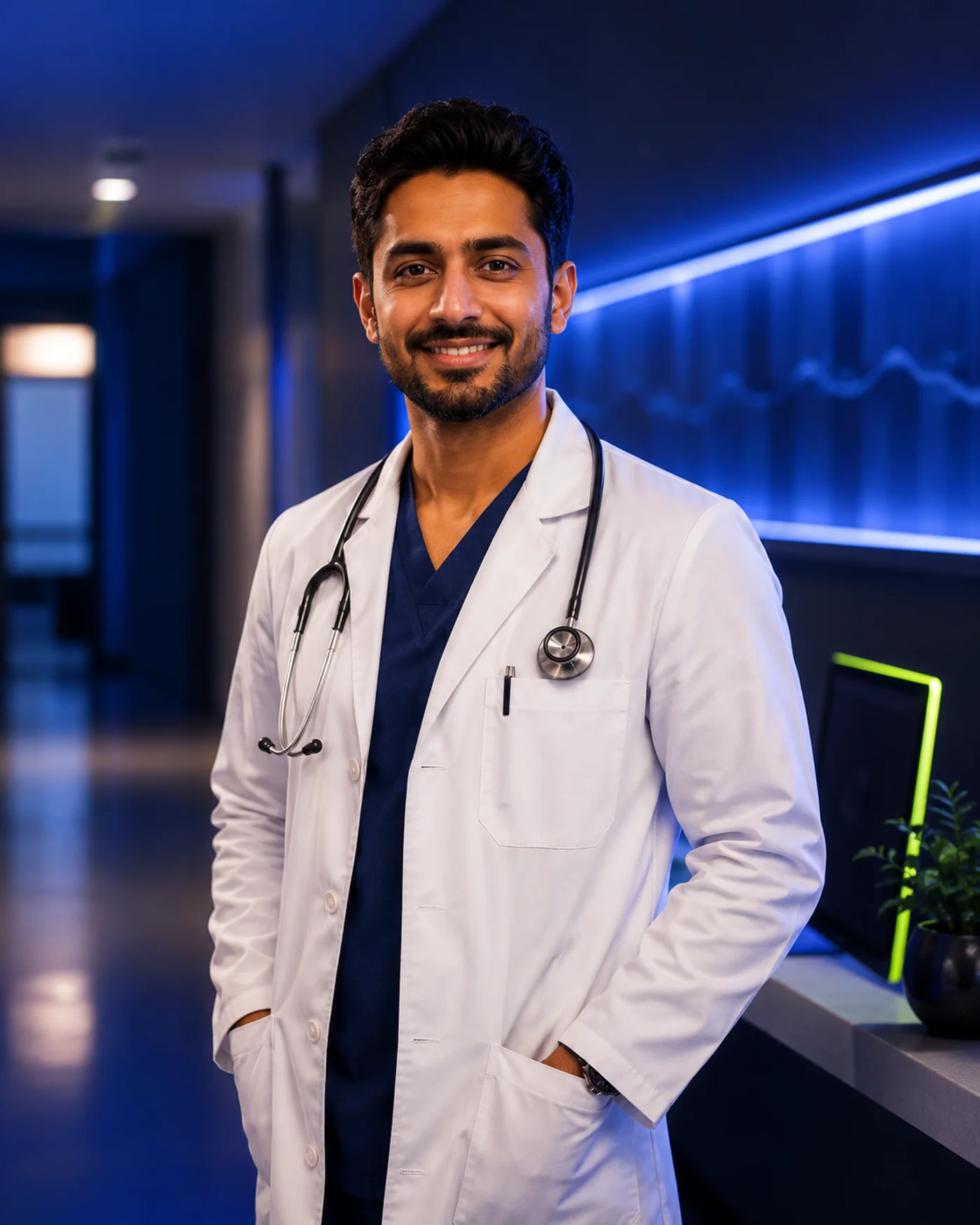 Doctor in a modern clinic